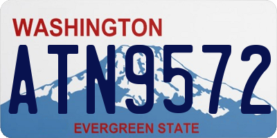 WA license plate ATN9572