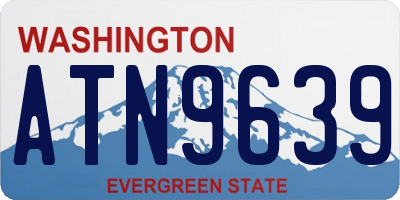 WA license plate ATN9639