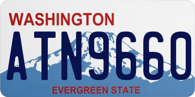 WA license plate ATN9660