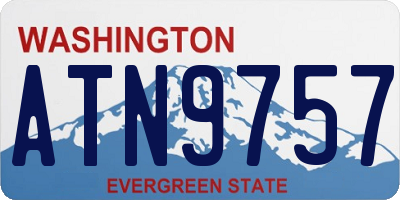 WA license plate ATN9757