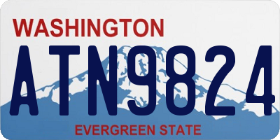 WA license plate ATN9824