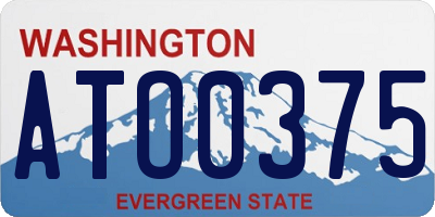 WA license plate ATO0375
