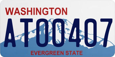 WA license plate ATO0407