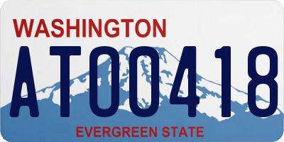 WA license plate ATO0418