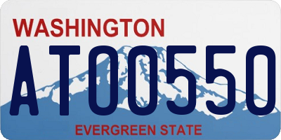 WA license plate ATO0550