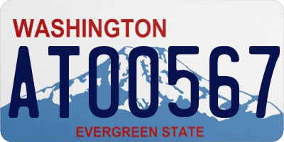 WA license plate ATO0567