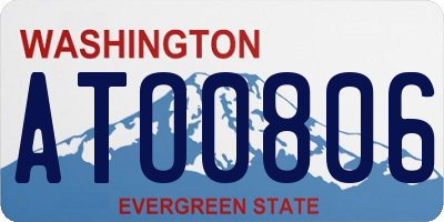 WA license plate ATO0806