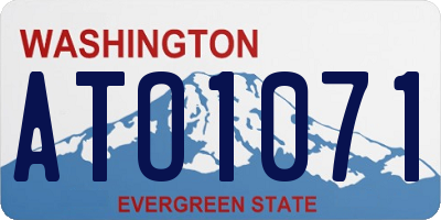 WA license plate ATO1071