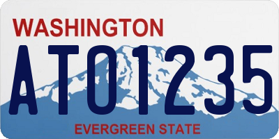 WA license plate ATO1235