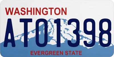 WA license plate ATO1398