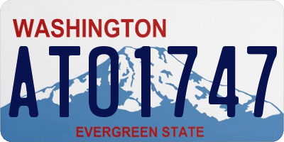 WA license plate ATO1747