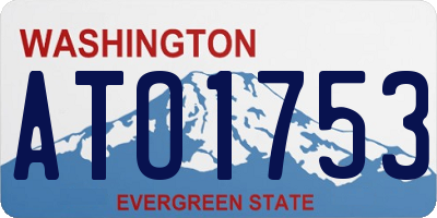 WA license plate ATO1753