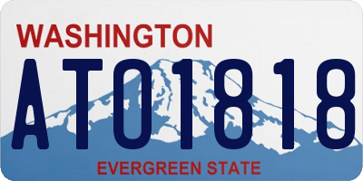 WA license plate ATO1818