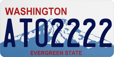 WA license plate ATO2222
