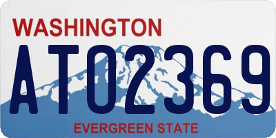 WA license plate ATO2369