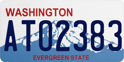 WA license plate ATO2383