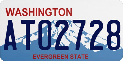WA license plate ATO2728