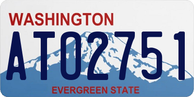 WA license plate ATO2751