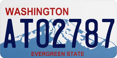 WA license plate ATO2787