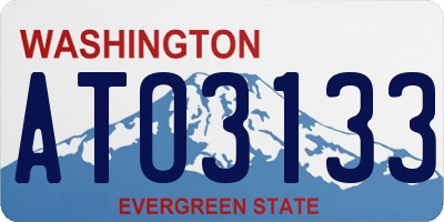 WA license plate ATO3133
