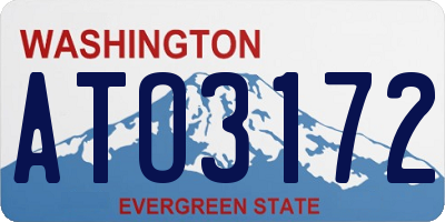 WA license plate ATO3172