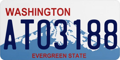 WA license plate ATO3188