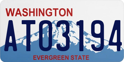 WA license plate ATO3194