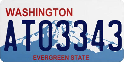 WA license plate ATO3343