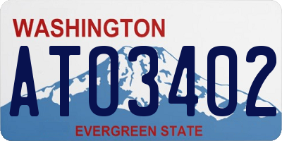 WA license plate ATO3402