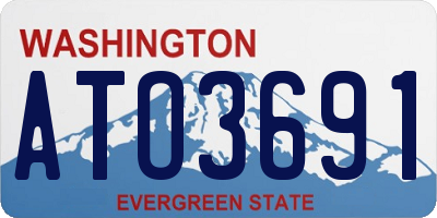 WA license plate ATO3691