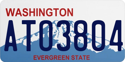 WA license plate ATO3804