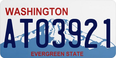 WA license plate ATO3921