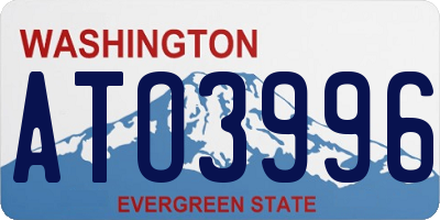 WA license plate ATO3996