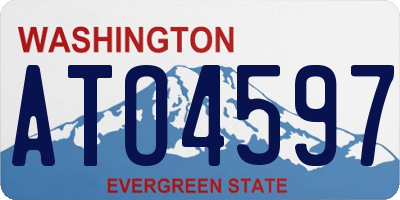 WA license plate ATO4597