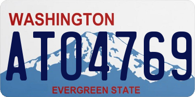 WA license plate ATO4769