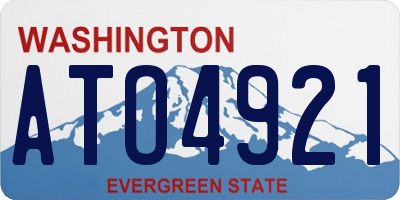 WA license plate ATO4921