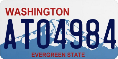 WA license plate ATO4984