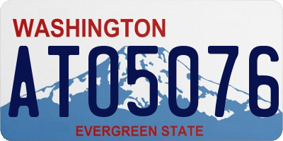 WA license plate ATO5076
