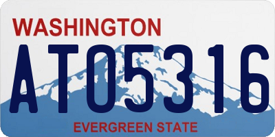 WA license plate ATO5316