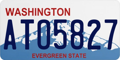 WA license plate ATO5827