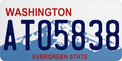 WA license plate ATO5838