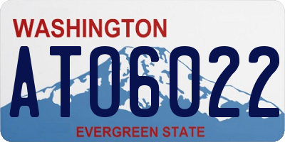 WA license plate ATO6022