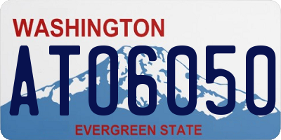 WA license plate ATO6050