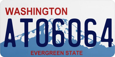 WA license plate ATO6064