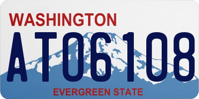 WA license plate ATO6108