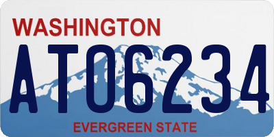 WA license plate ATO6234