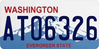WA license plate ATO6326