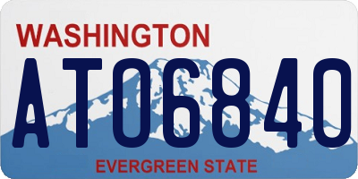 WA license plate ATO6840