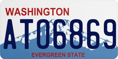 WA license plate ATO6869