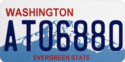 WA license plate ATO6880